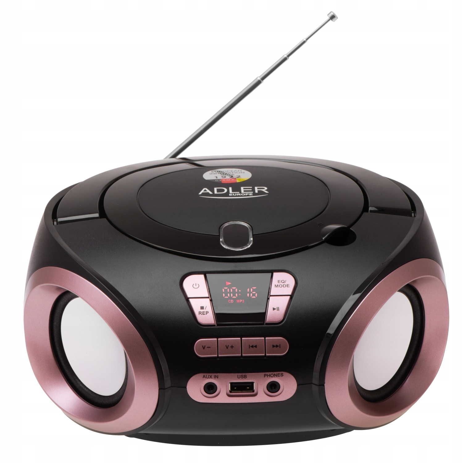 Přenosné Rádio Boombox CD Audioi MP3 Usb Aux LCD Rádio Fm Adler |ad 1181
