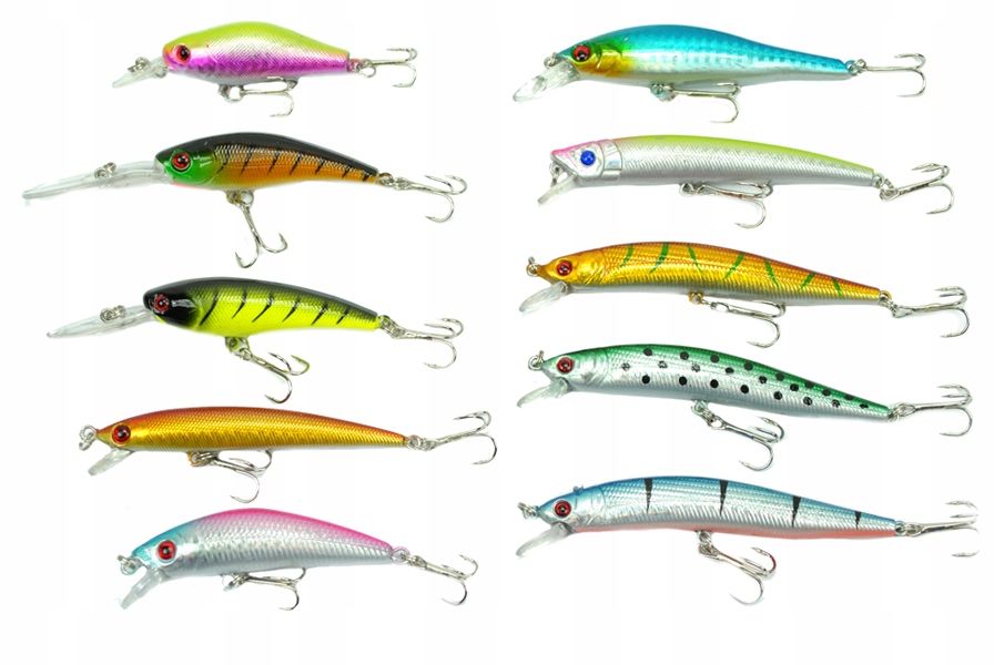 

10x Wobler zestaw spinning Szczupak Okoń Sandacz