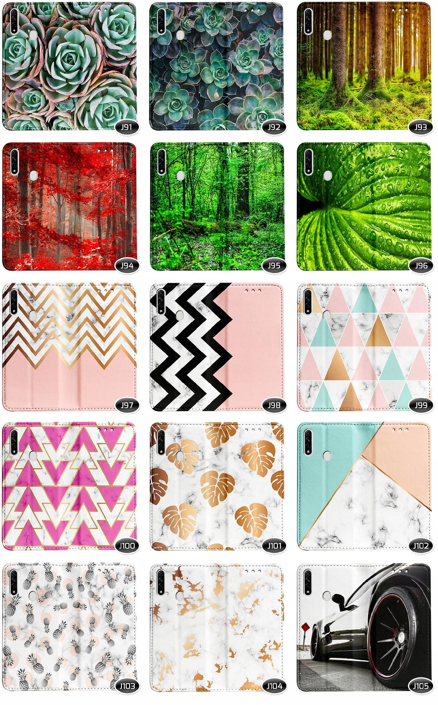 Etui Portfel FOTO Case STOJAK MAGNES WZORY OBUDOWA SZKŁO do OPPO A31 2020 Dedykowana marka Oppo