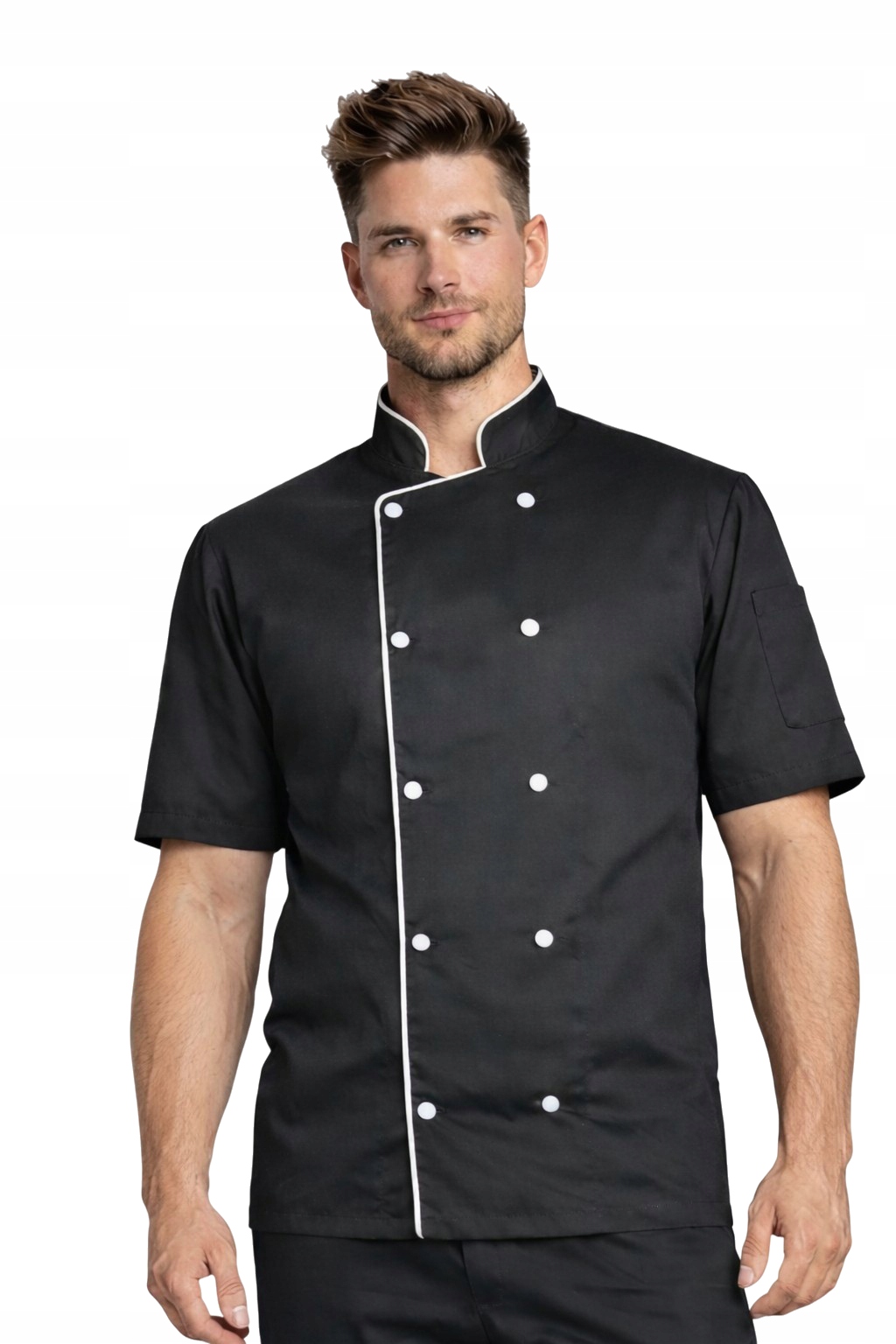 Mikina Černá Bílá Lamovka Kitel Gastronomická velikost 3XL