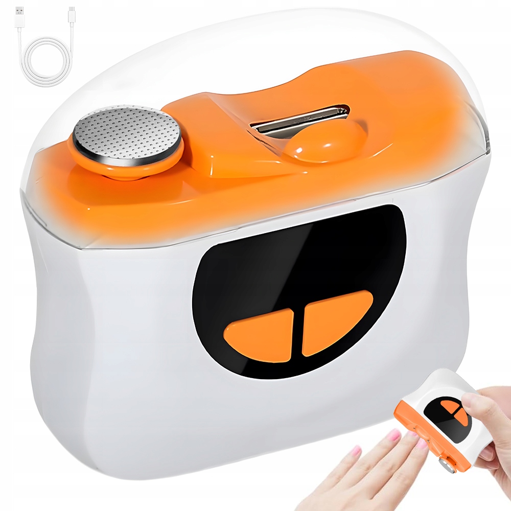 Elektrický Odstřihovač Nehtů Usb Přenosný Bílý 400 mAh