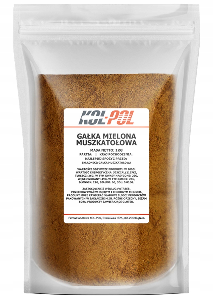 Muškátový oříšek 1 kg mletý, vysoká kvalita Kol-Pol