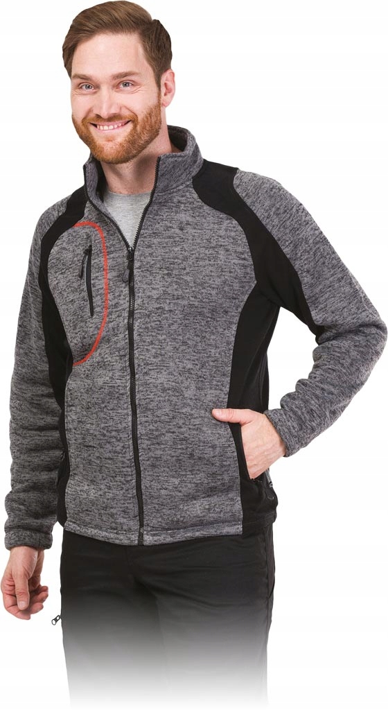 Bluza męska robocza ochronna zapinana na zamek regulowana ciepła