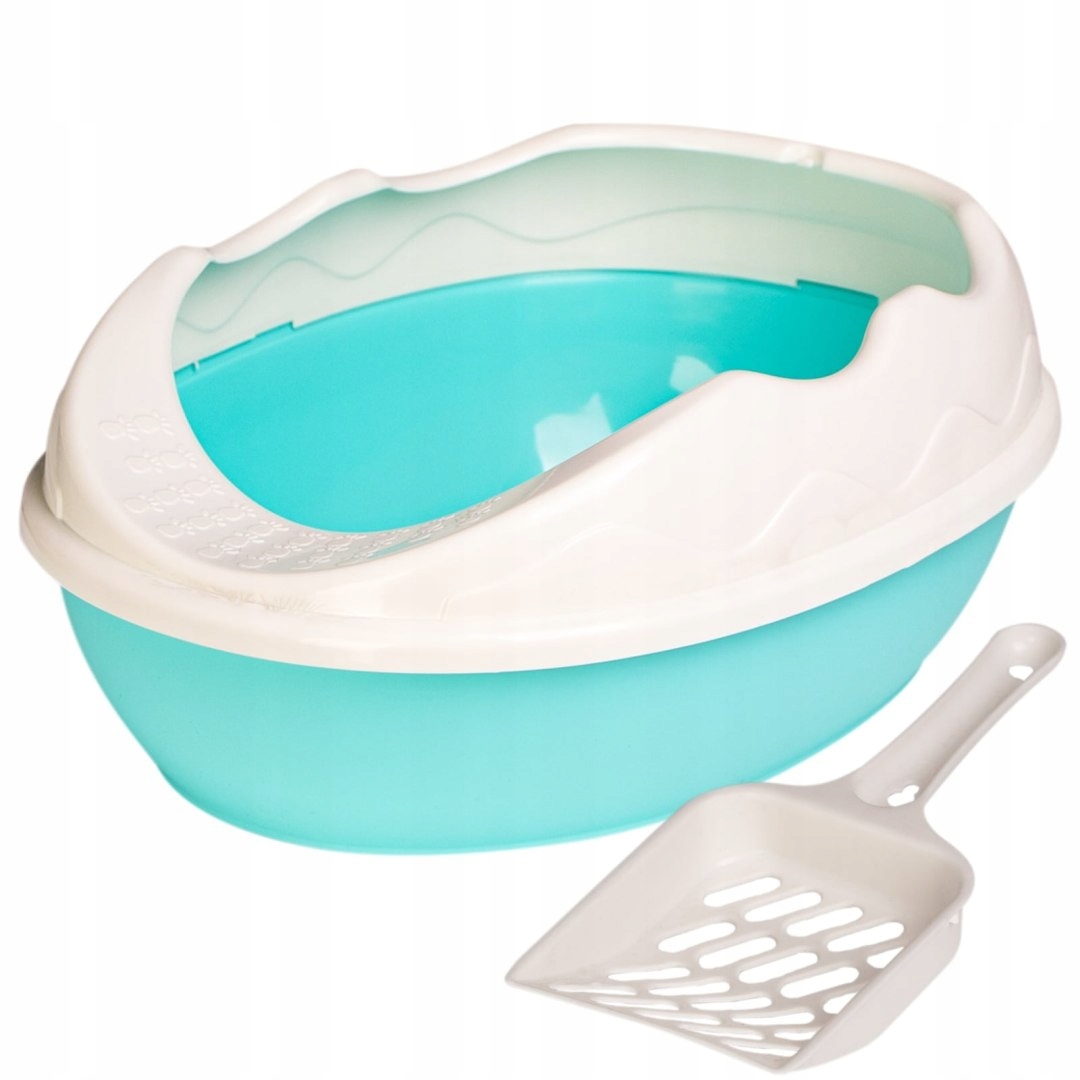 Levně Furrever Friends Purrfect Point Turquoise with Scoop – malá kočičí toaleta s lopatkami