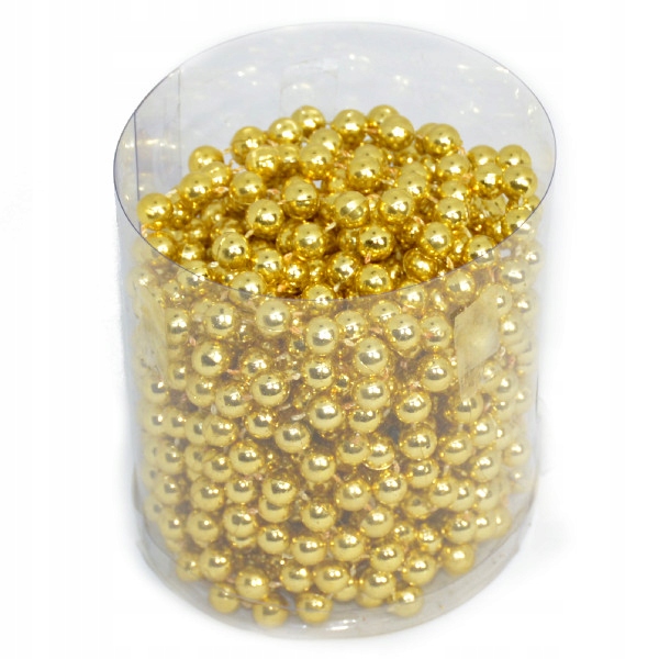 

Perełki koraliki 8mm girlanda Złota łańcuch 8m