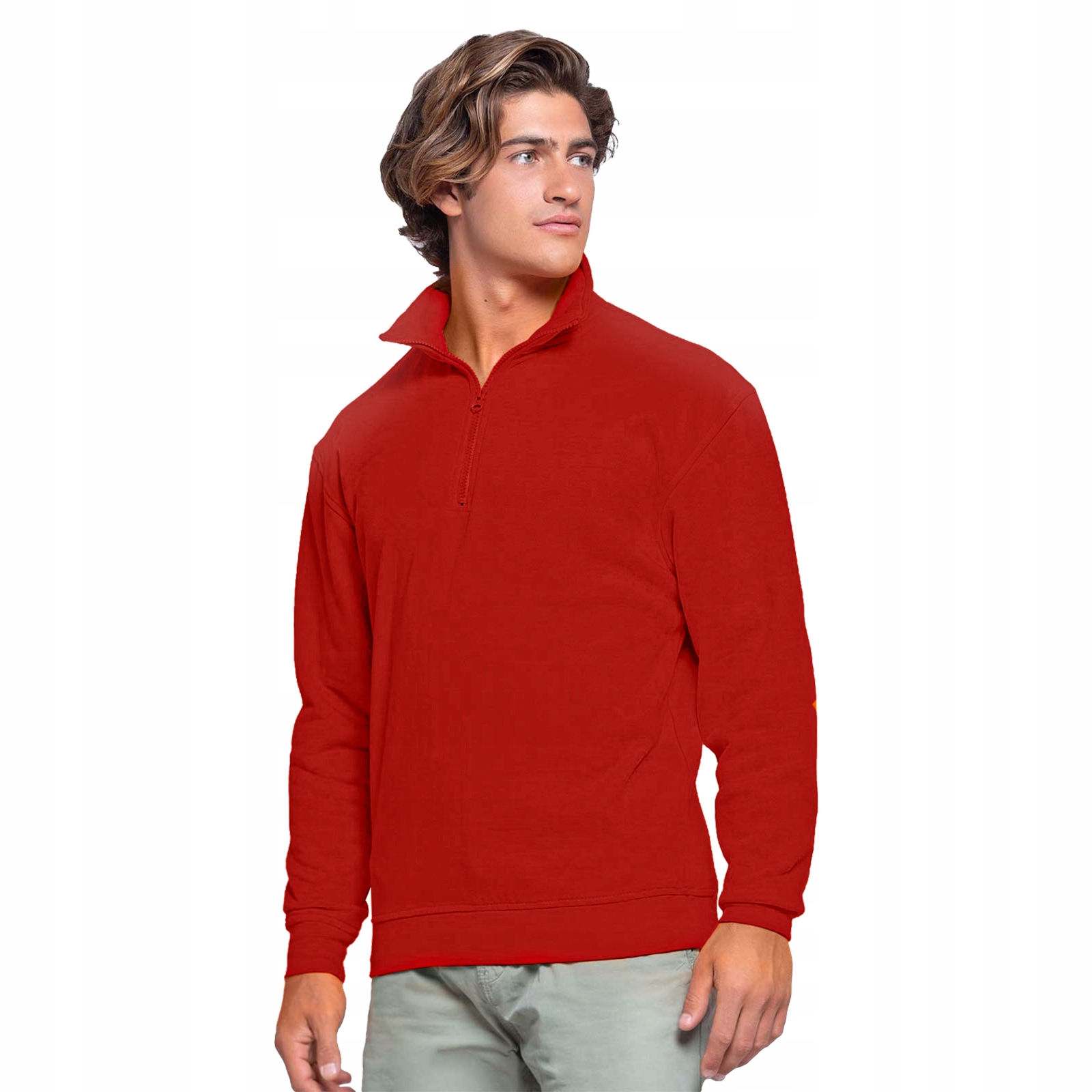 

Męska bluza ze stójką Jhk Half Zip czerwona L