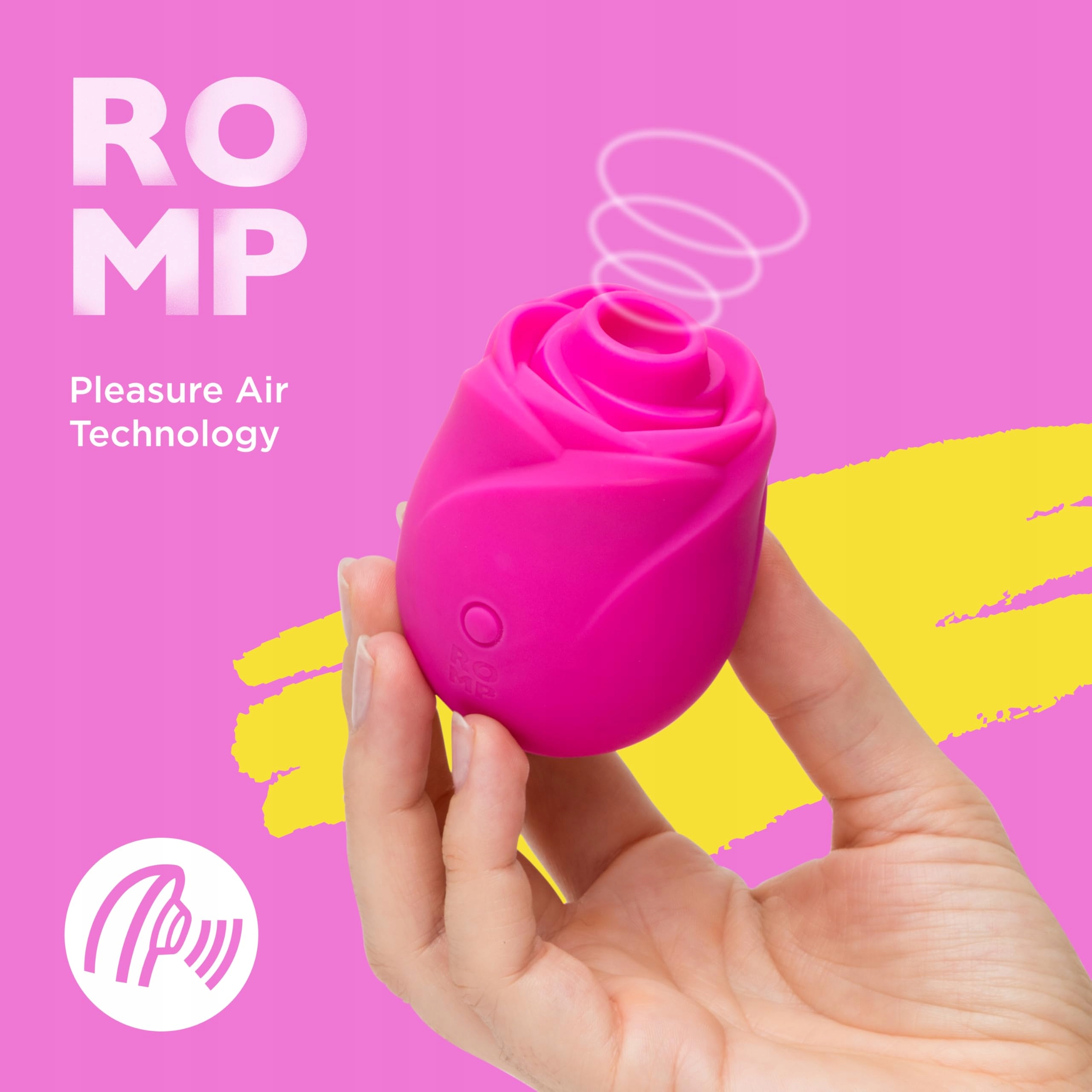 ROMP Wibrator Klitorisu Róża Dla Kobiet 6 Trybów Wibracji Wodoodporny — miniatura 2