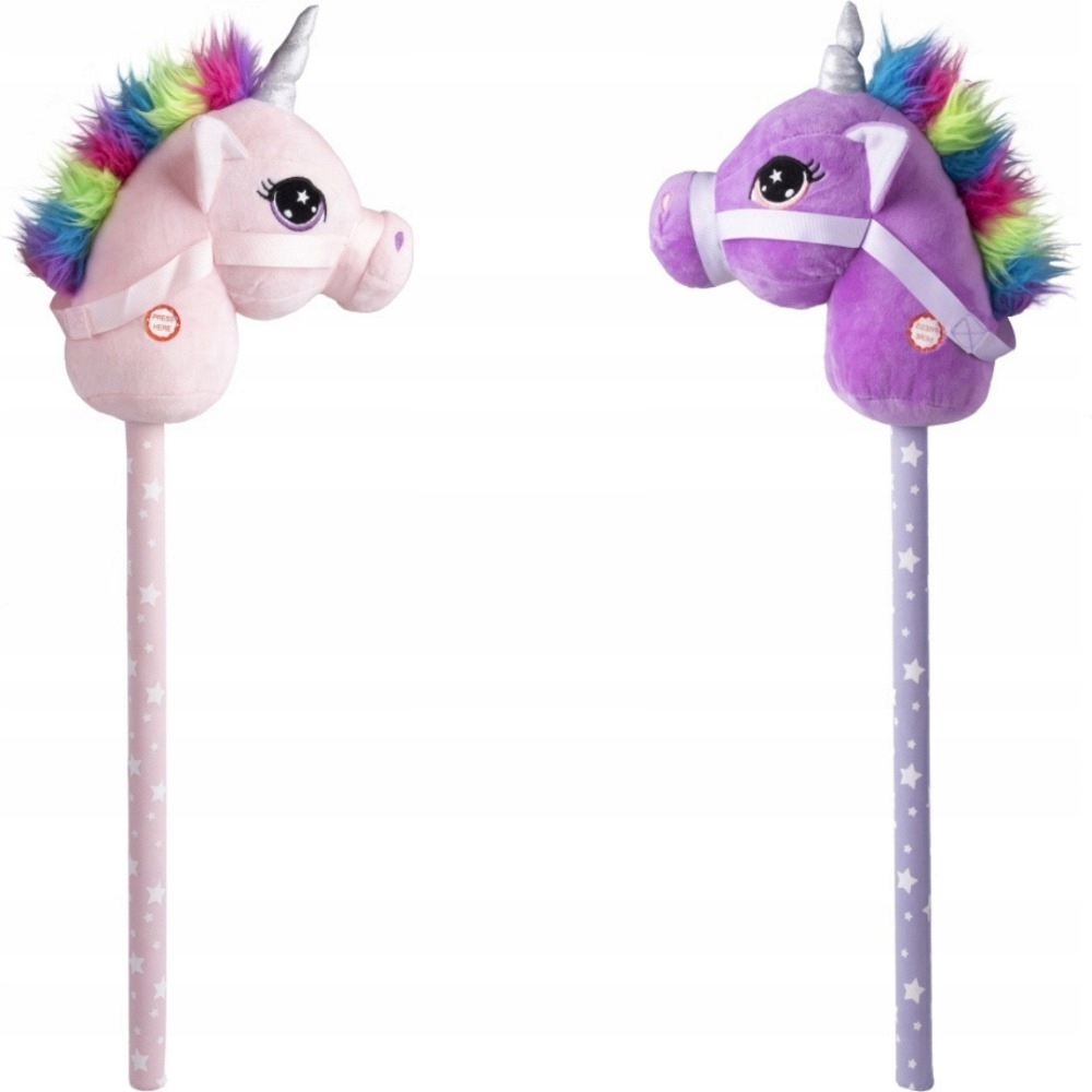 GŁOWA JEDNOROŻCA NA KIJU HOBBY HORSE PLUSZOWY Wiek dziecka 3 lata +