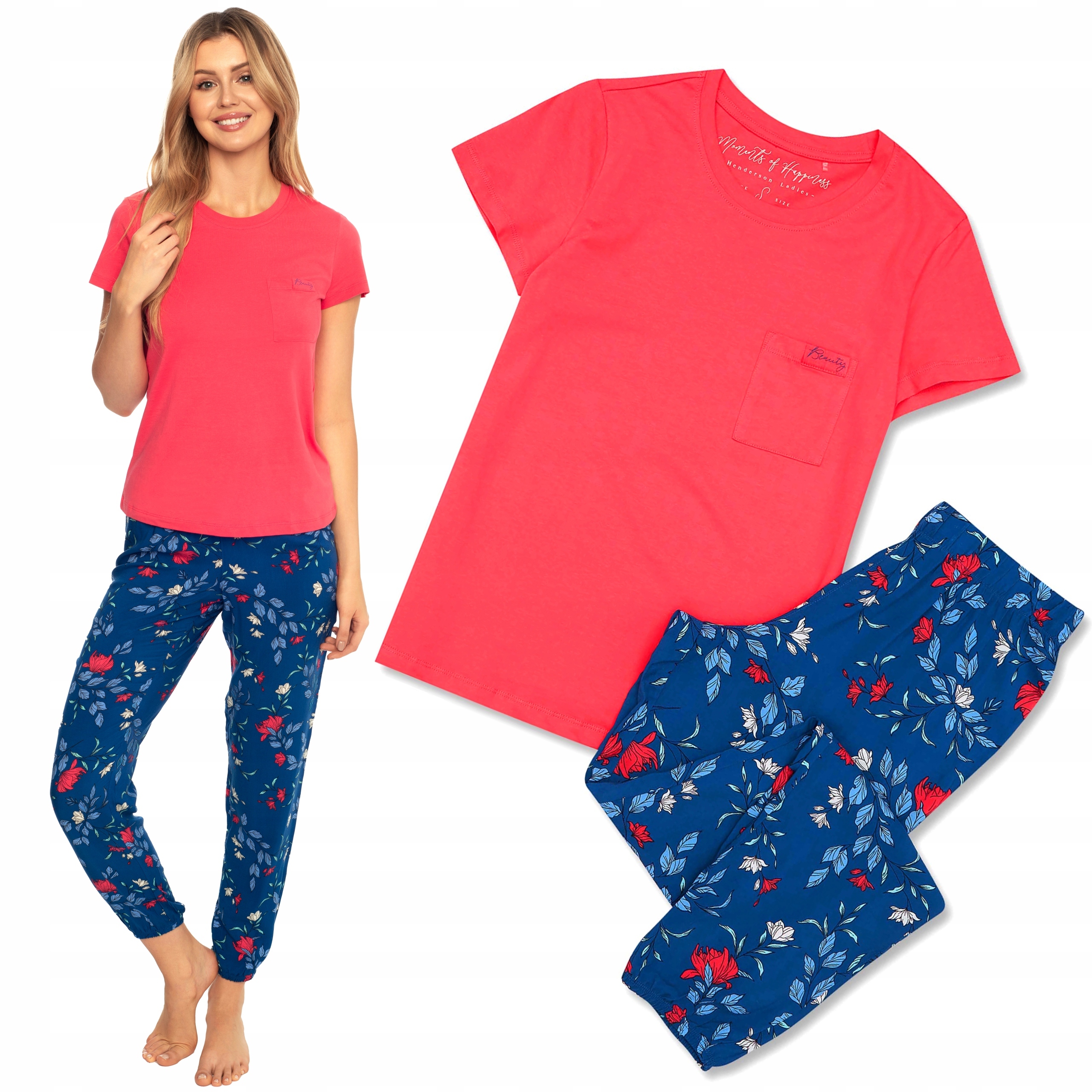 Henderson Ava Dámské letní pyžamo s krátkým rukávem Bavlněné M