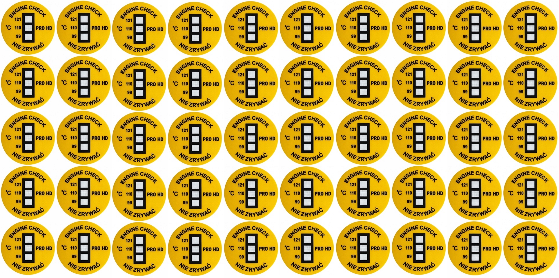 Termální nálepka 50 Ks indikátor přehřátí senzor plomba topik