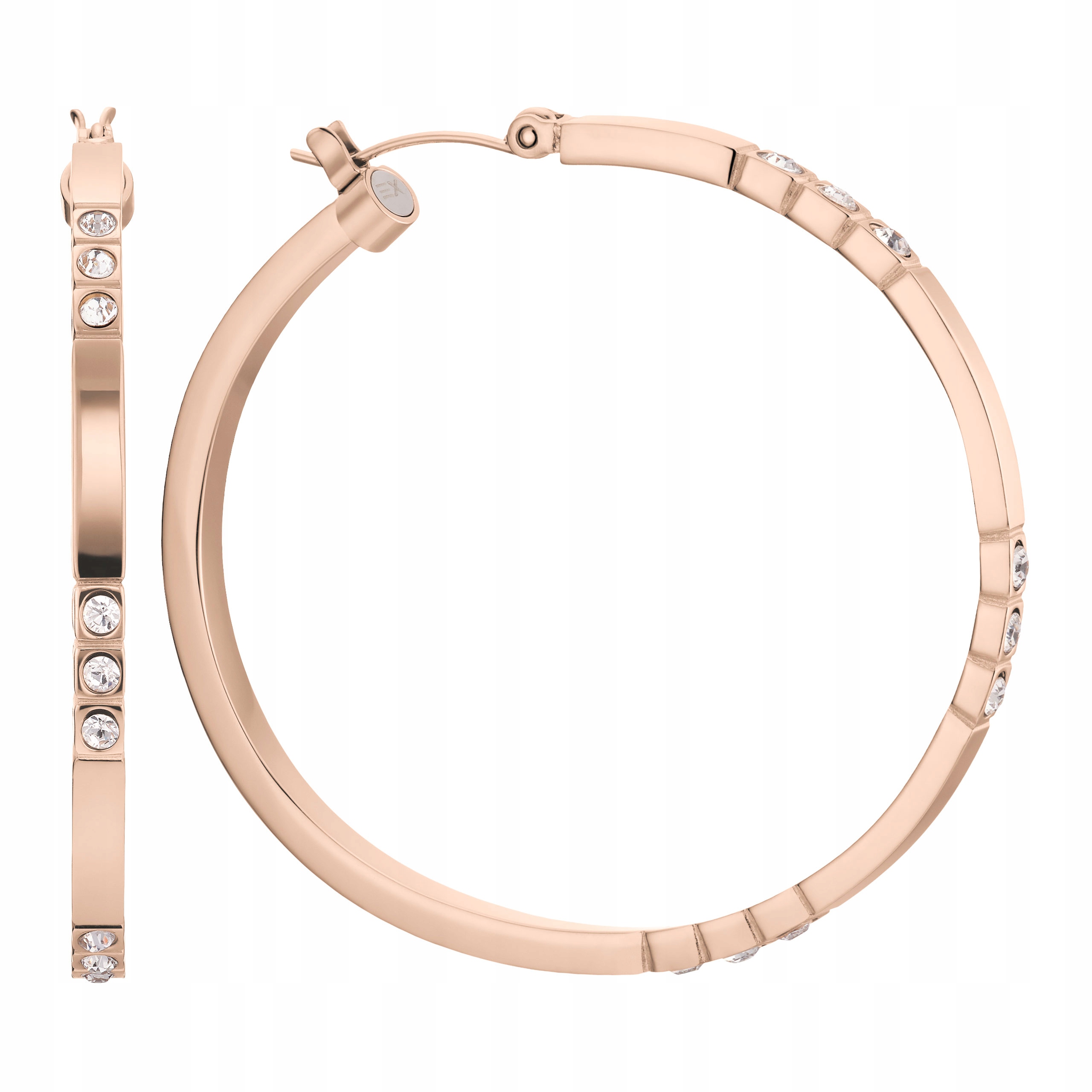 Náušnice Kola Růžové zlato s krystaly