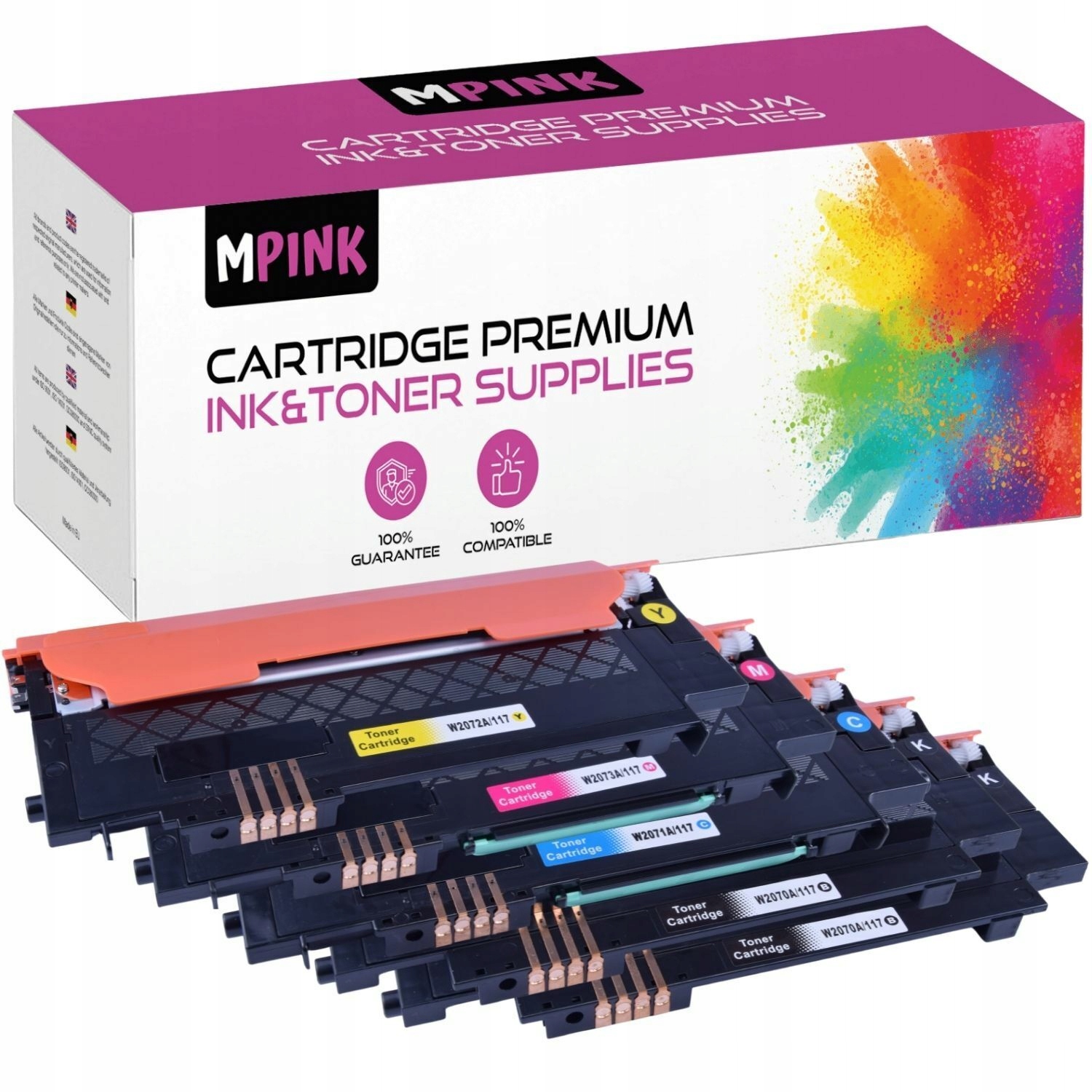 5x Toner Pro Hp Color 117A W2070A 150a 150nw Mfp 178nw Mfp 178nwg Mfp 179fwg