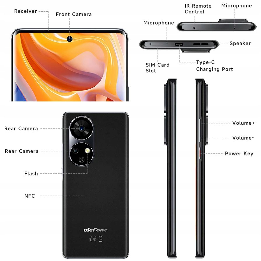 SMARTFON ULEFONE NOTE 17 PRO 24/256GB KAMERA 108MPx 5050mAh Android 13 PL Model telefonu Note 17 Pro