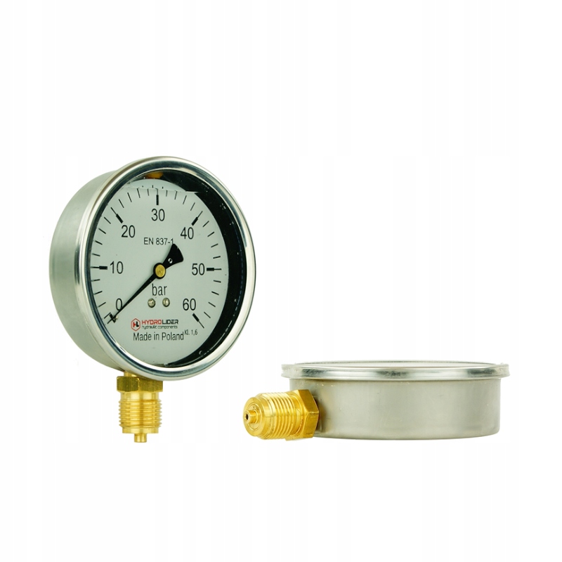 Polské glycerinový manometr s průměrem hodin 100 mm, rozsah výroby