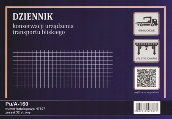 Dziennik konserwacji urządzenia transportu bliskiego