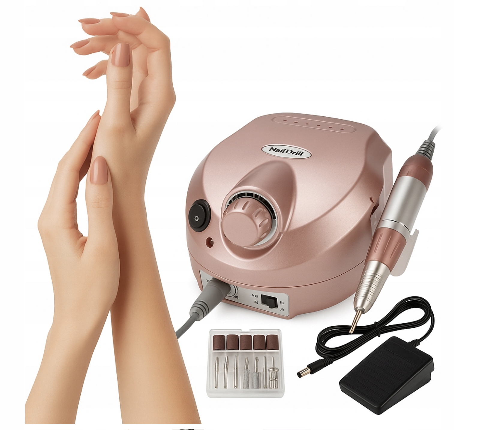 Bruska Na Nehty Manikúra Pedikúra 65W Silná Frézy