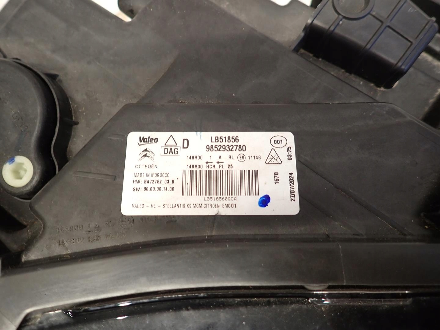 light front front right CITROEN BERLINGO IV LIFT 24- FULL LED 9852932780
