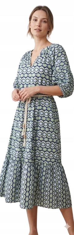 Letní Šaty S Páskem Boho Blu Royal Italia
