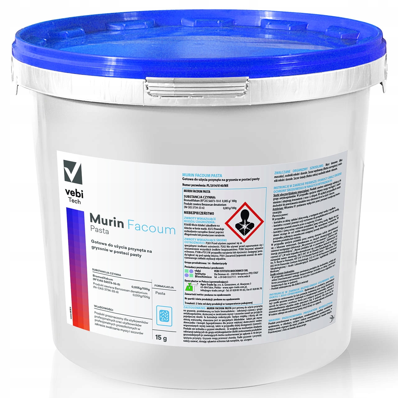 Silna Trutka na szczury Murin Pasta 5kg niebieska