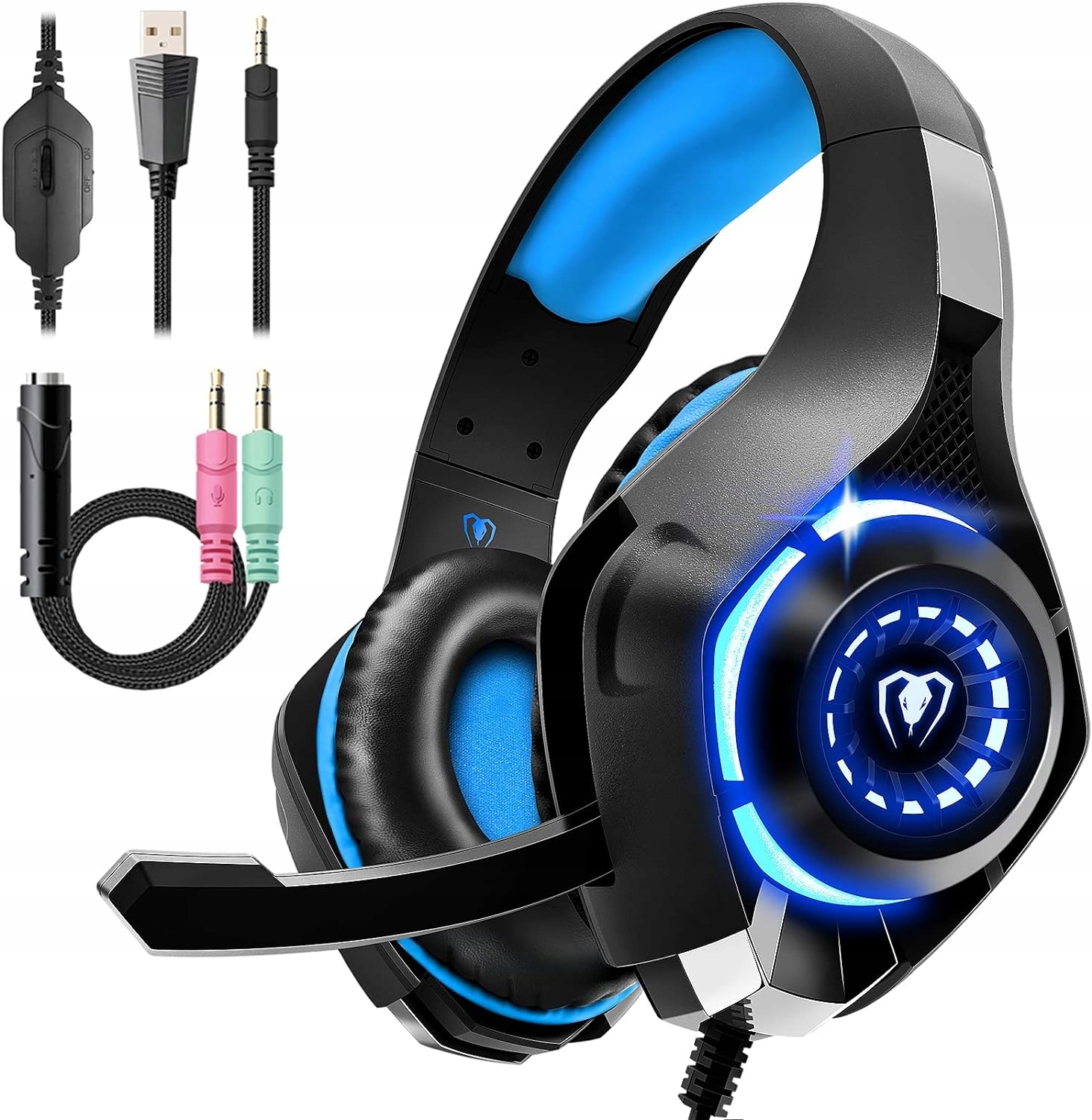 Gamer Fülre helyezhető fejhallgató Tatybo XW1 kék
