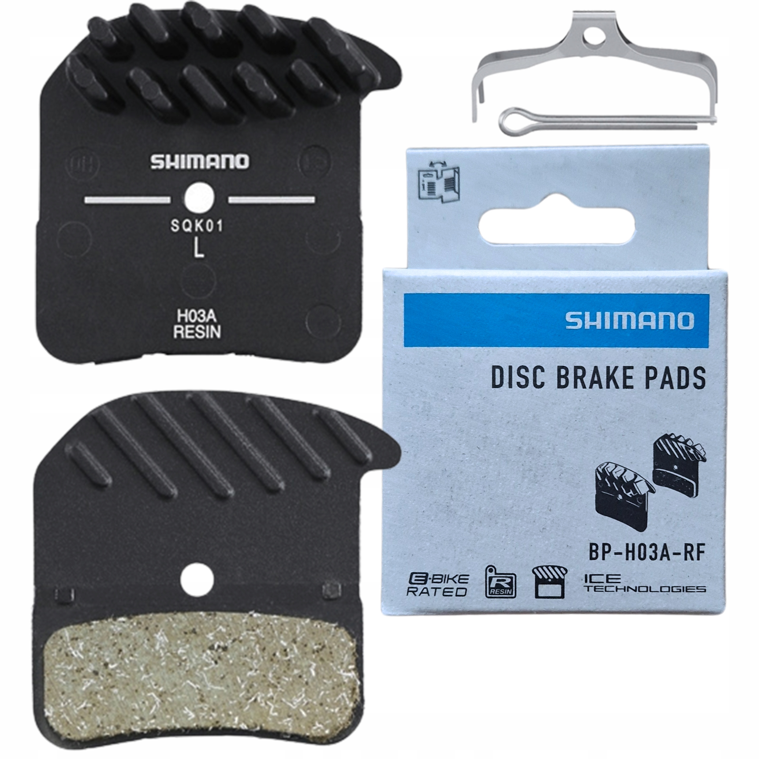 Klocki hamulcowe okładziny Shimano H03A Z Radiatorem MR-M8020 żywiczne Box