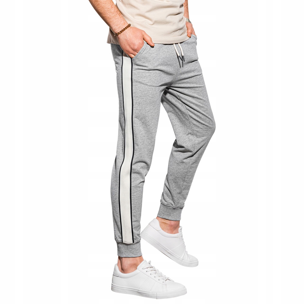 

Spodnie męskie dresowe joggery P951 sz.melanż XXL