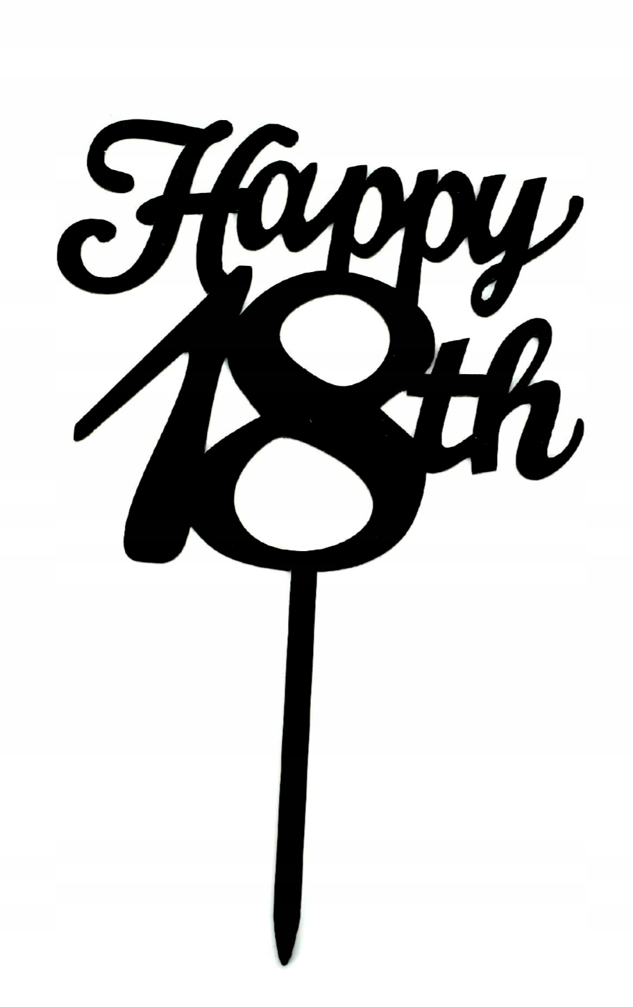 

Topper Czarny 18 happy birthday