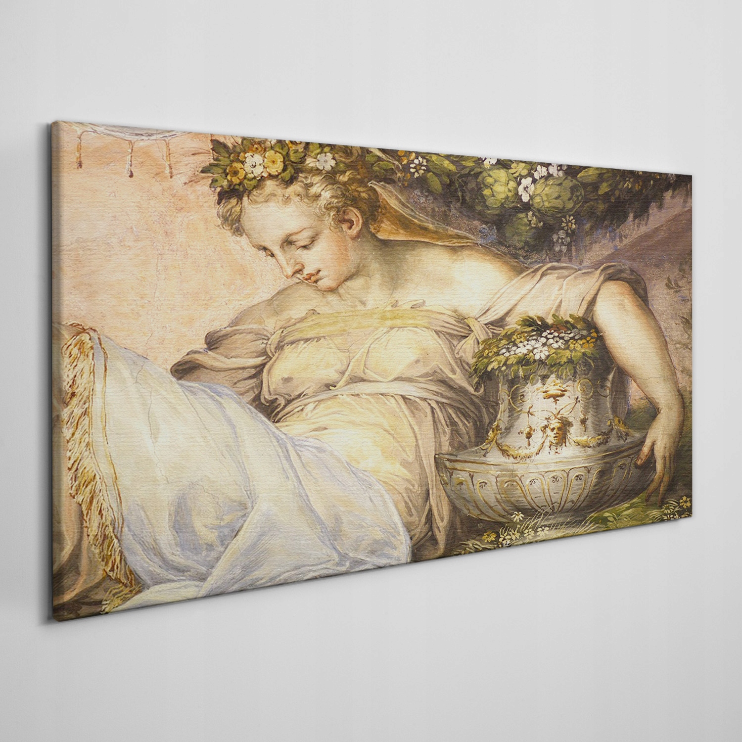

Obraz płótno Starożytność kobiety kwiaty 140x70 cm
