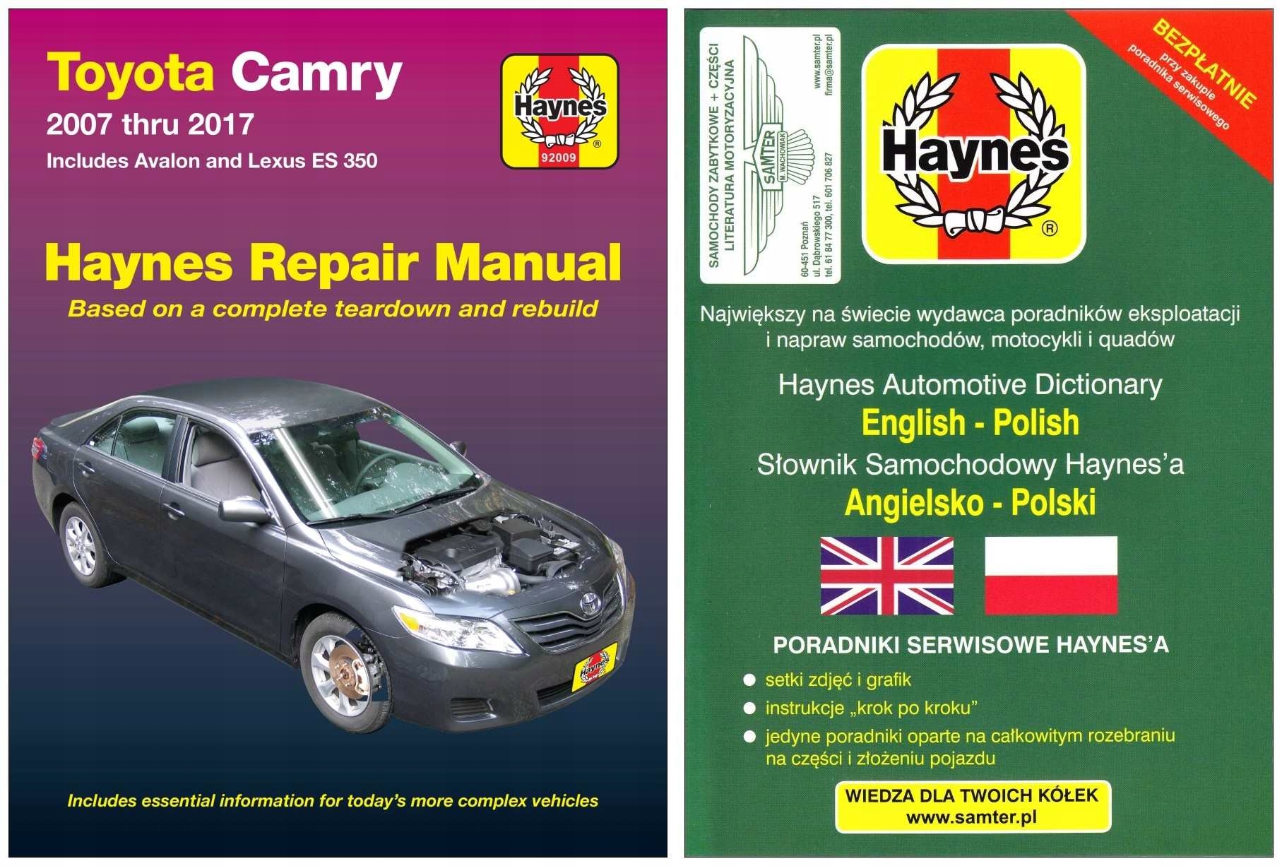 Toyota Camry Avalon Lexus ES350 (2007-2017) Haynes