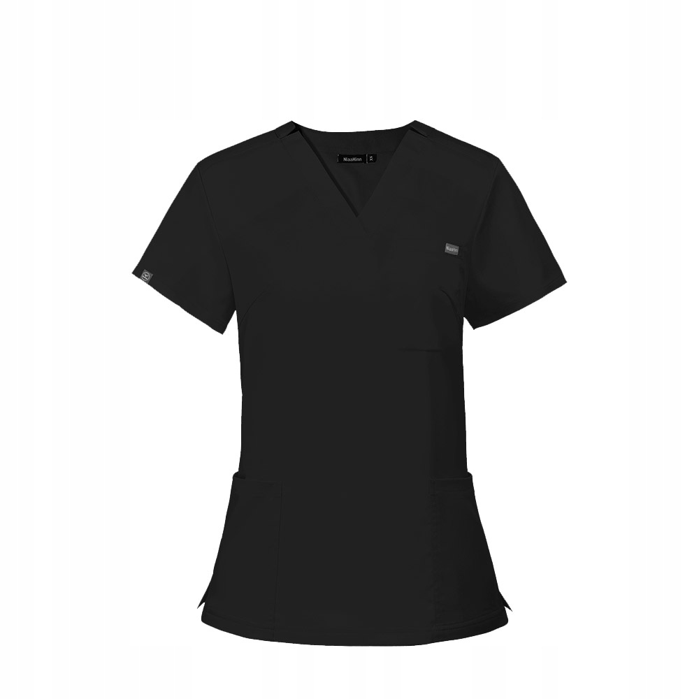 Komplet Medyczny Scrub Uniform Mundurek Damski Czarny Rozmiar S