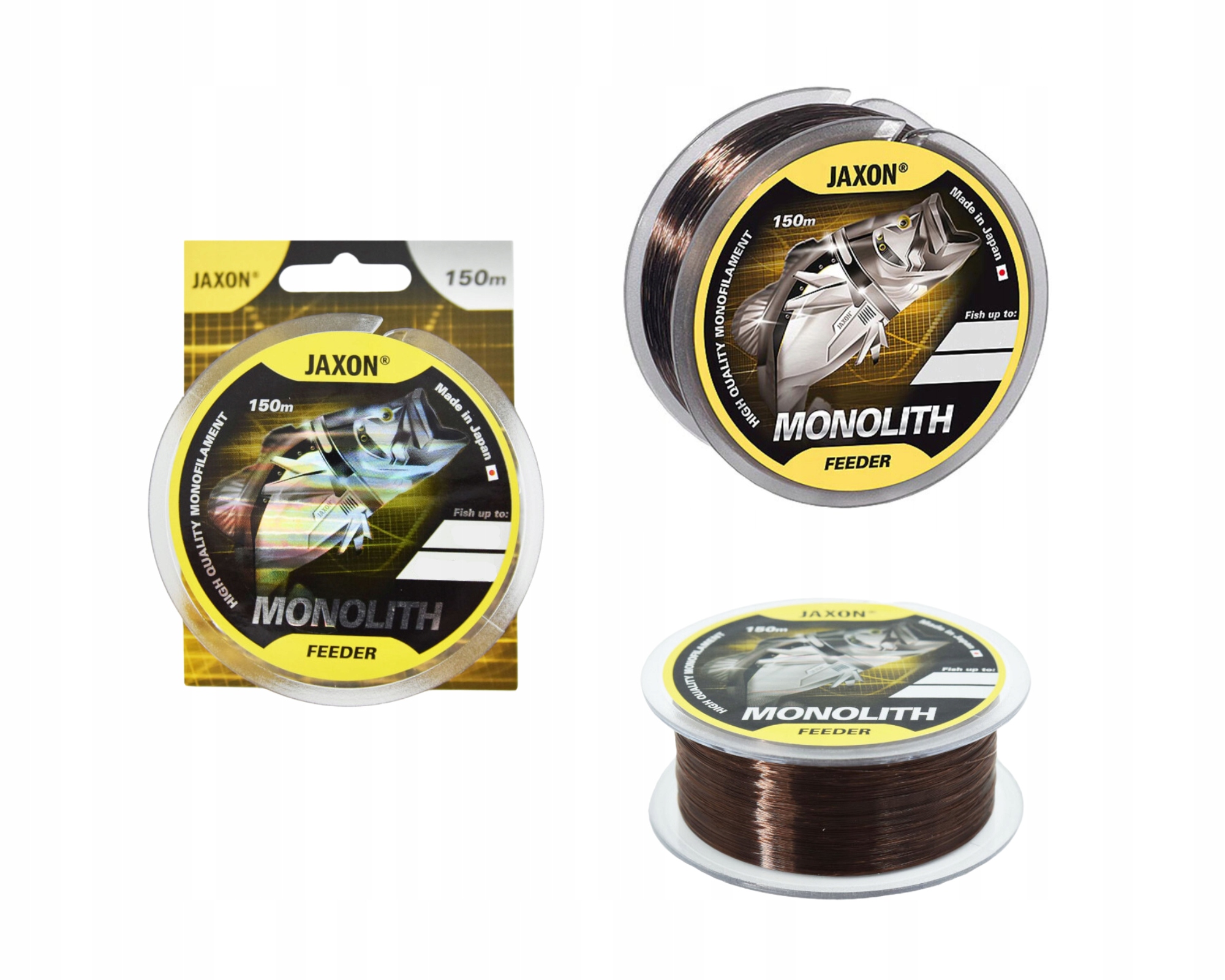 Ciemnobrązowa żyłka Jaxon Monolith Feeder 0,3 mm, 150m