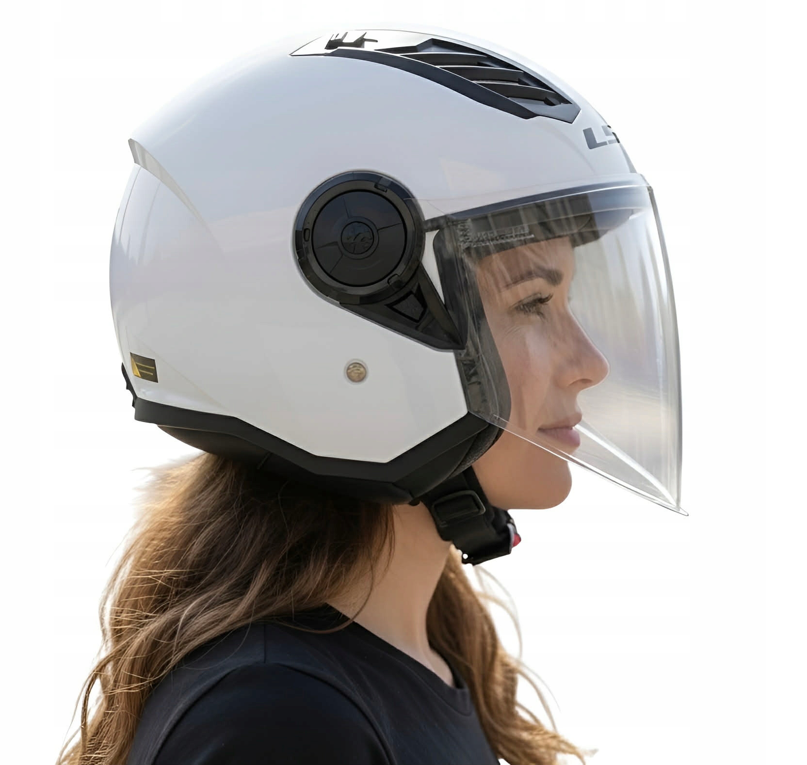 LS2 Kask Motocyklowy Otwarty Ece Airflow II Biały S Chopper Skuter OF616