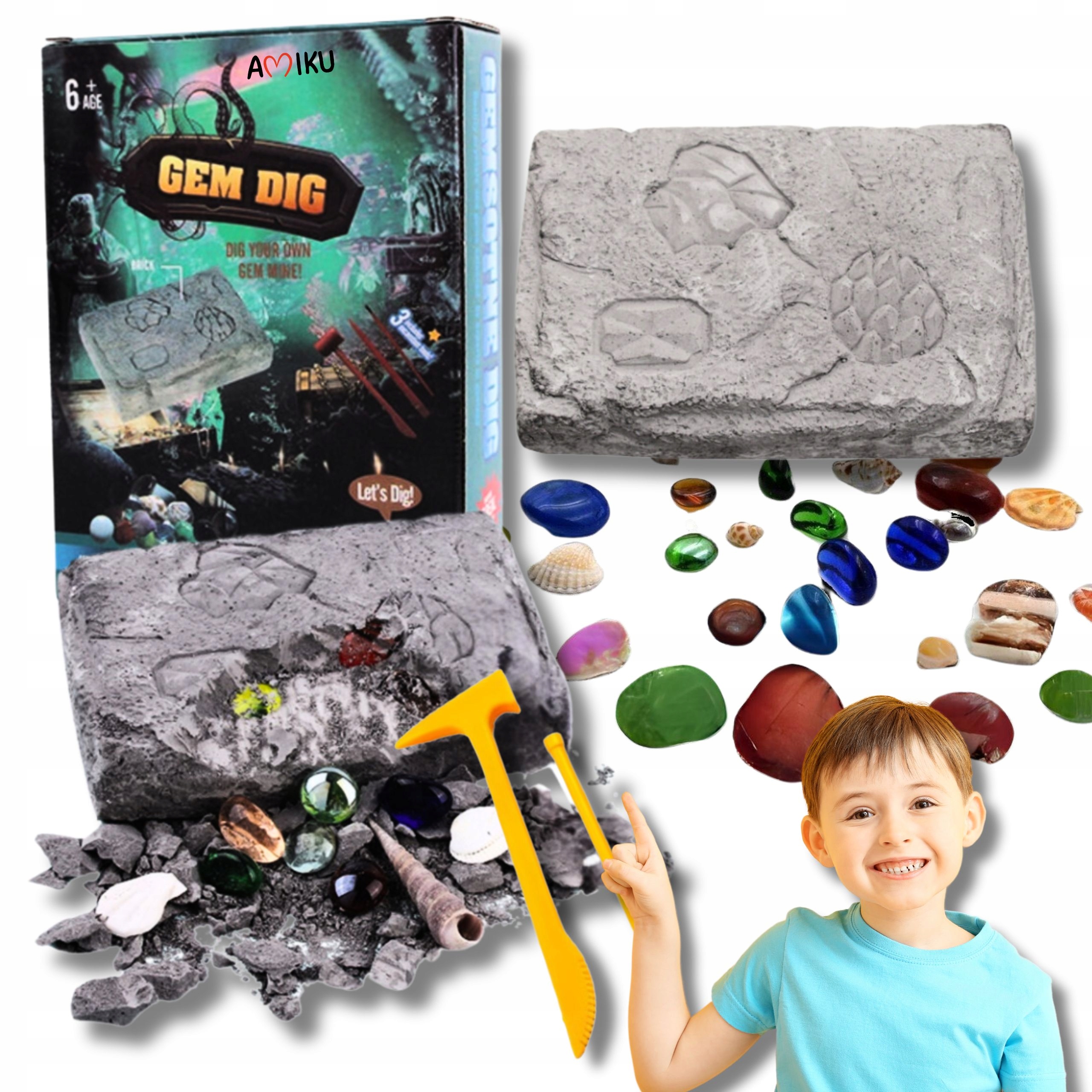 BERNIUKO DIENOS DOVANOS KASINĖJIMAI DEIMANTŲ KASYKLA 17 AKMENŲ ARCHEOLOGAS