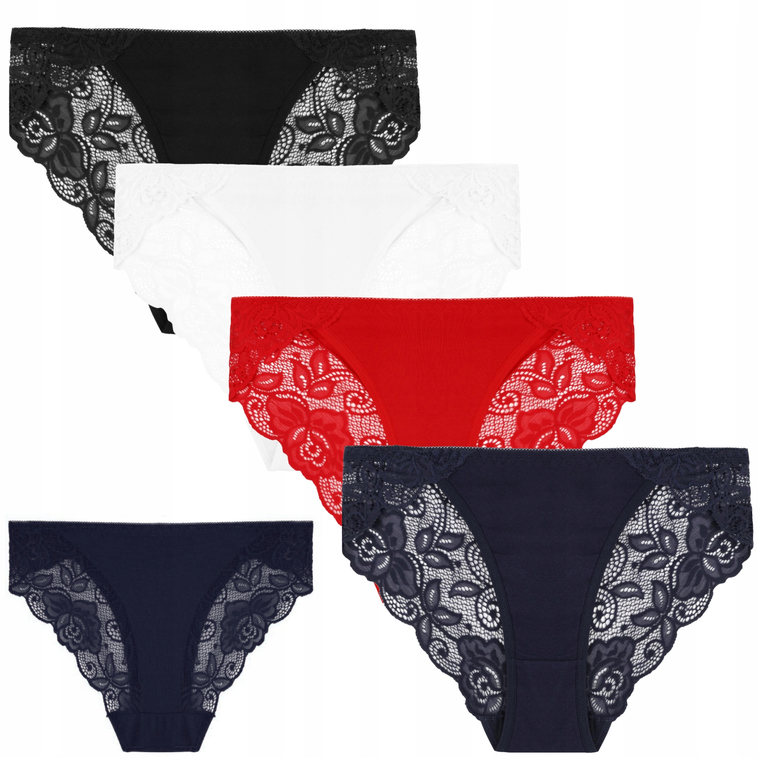 Kalhotky Dámské Moraj krajkové bavlněné kalhotky sada 4 Párů L