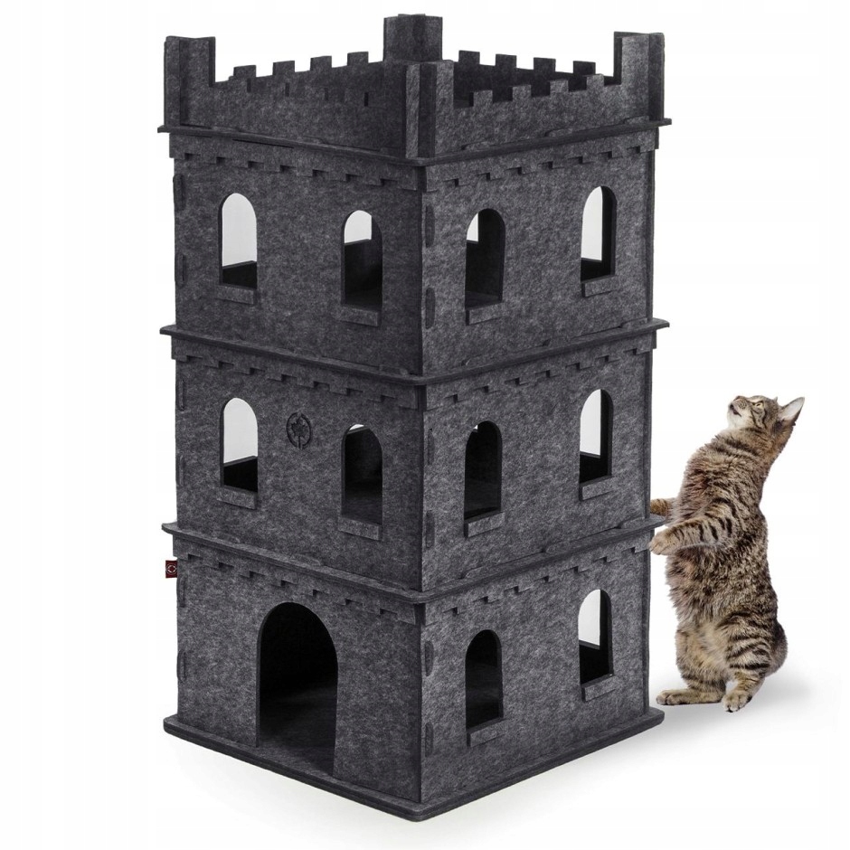 Levně Zámek z plsti, domeček pro kočky