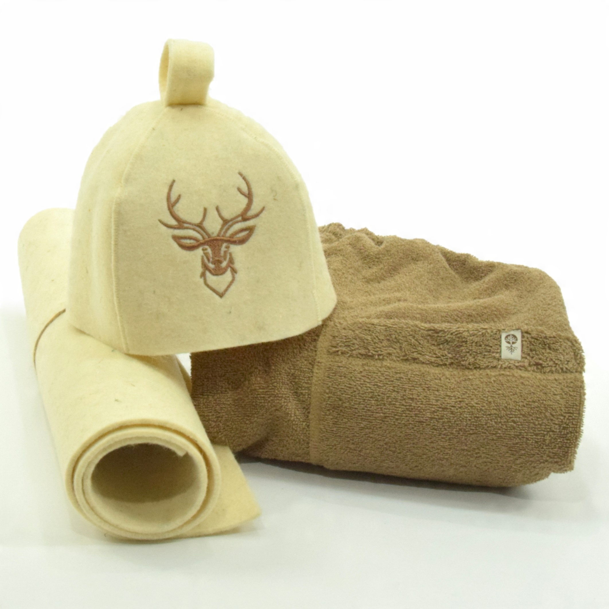 

Zestaw męski do sauny Kilt, czapka, mata XXL
