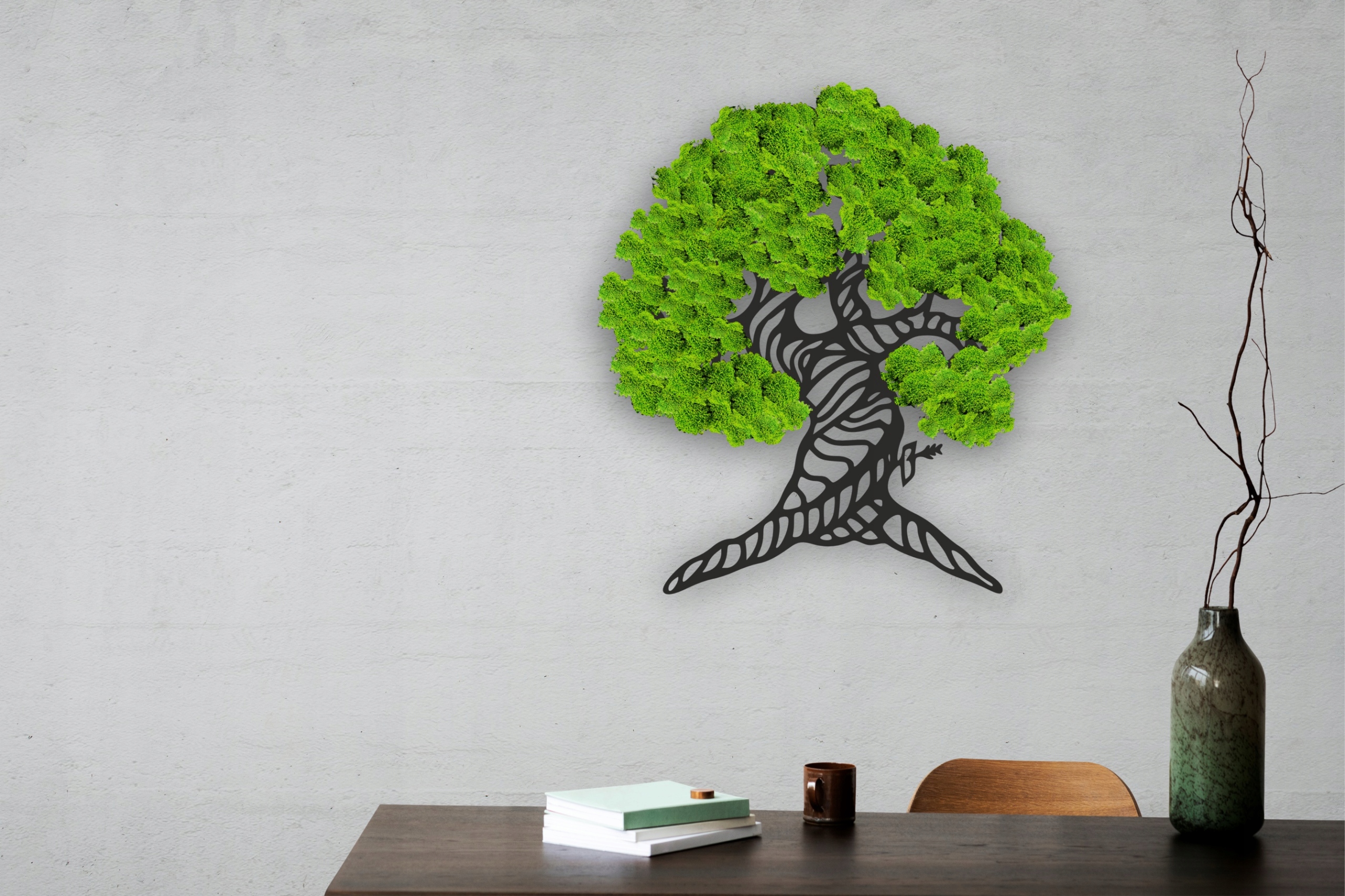 ŻYWY OBRAZ DRZEWKO SZCZĘŚCIA ŻYCIA 30x35 Bonsai Szerokość produktu 30 cm