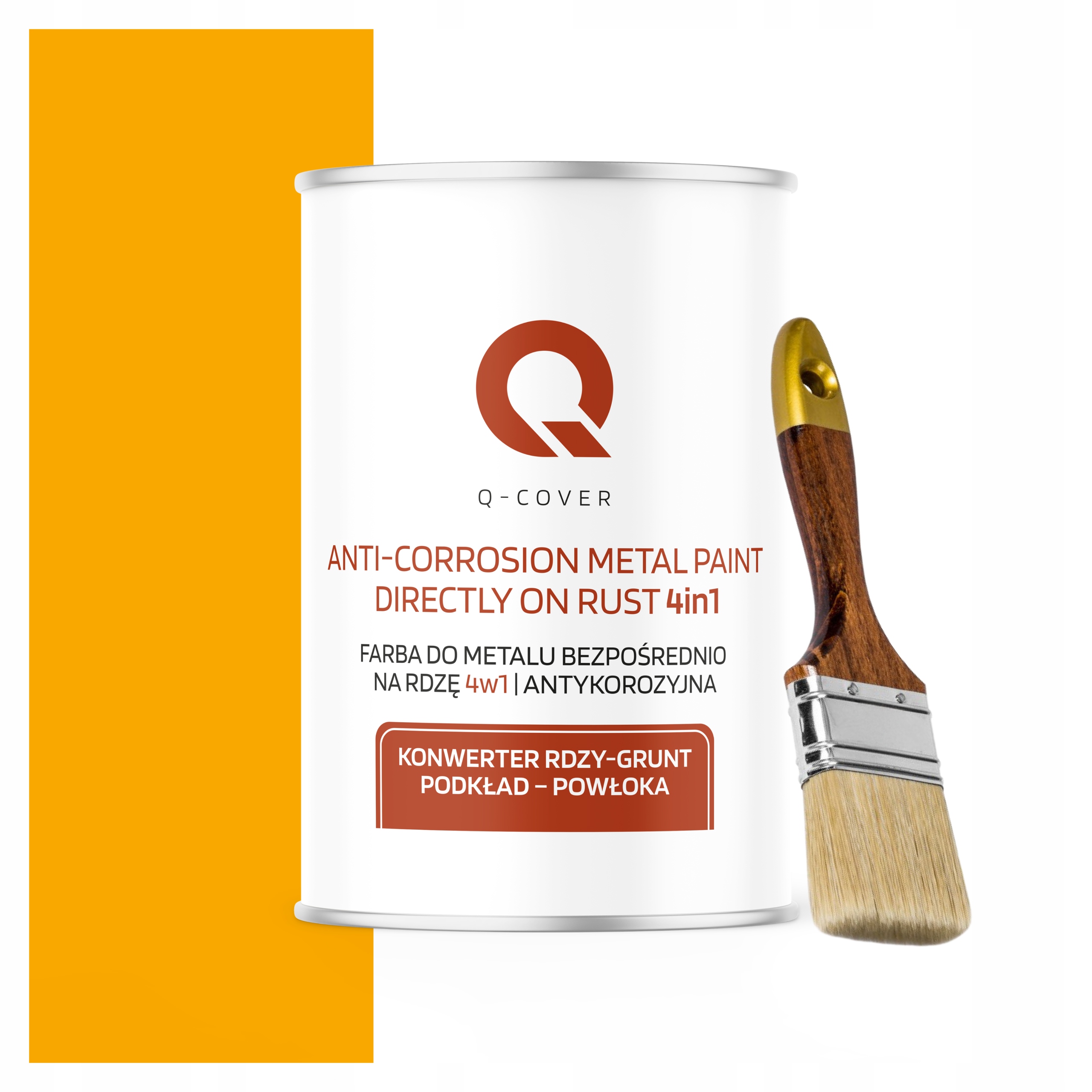 Barva na kov Antikorozní 1L Polomatná Žlutá Signální Štětec Ral 1003