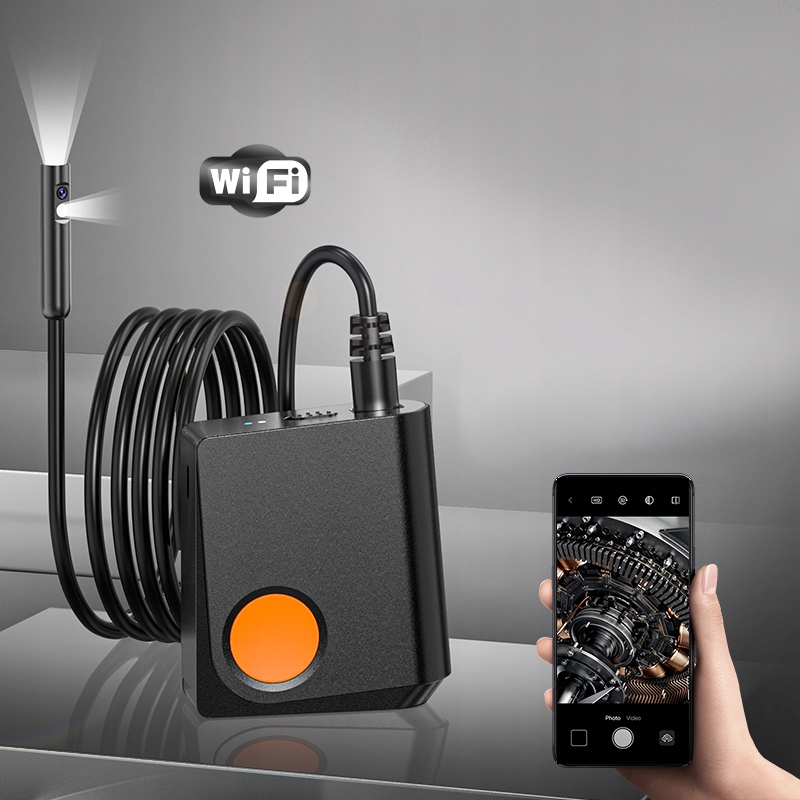ENDOSKOP KAMERA INSPEKCYJNA 7.9mm DUAL FHD WIFI Android iOS 5m + AKCESORIA Kod producenta W200 7.9mm