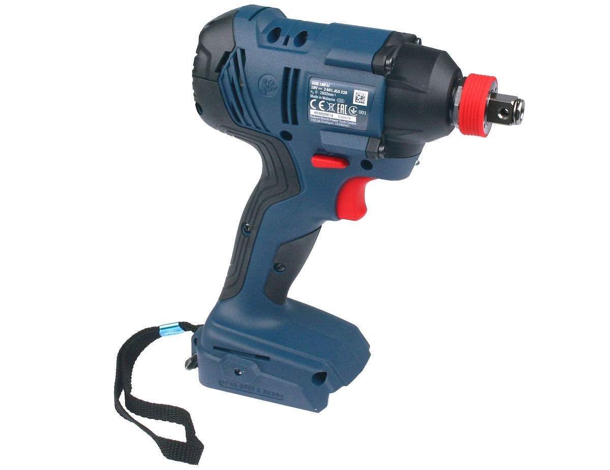 KLUCZ UDAROWY ZAKRĘTARKA GDX 180-LI BOSCH KORPUS Rozmiar trzpienia 1/4''