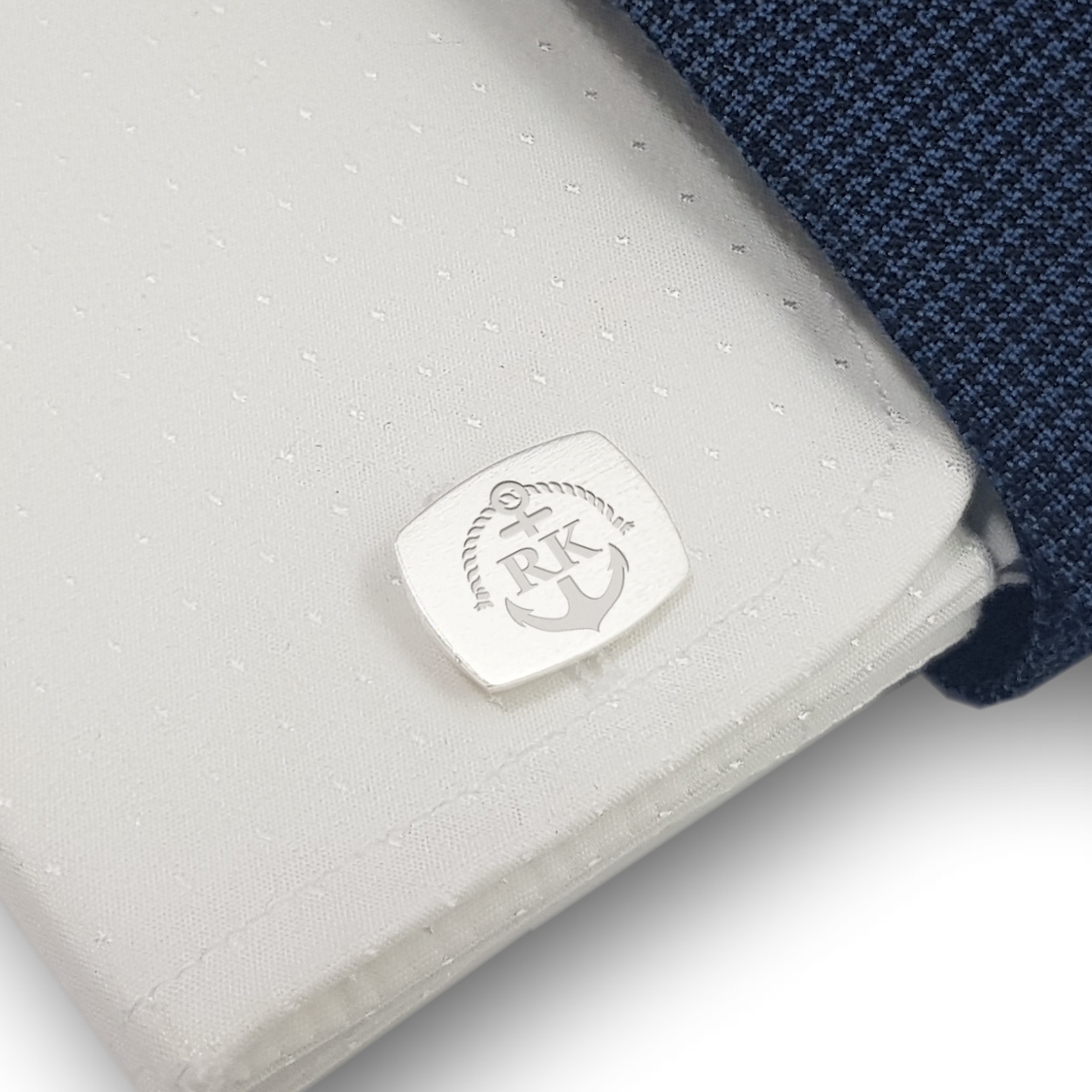 

Spinka do mankietów kotwica Inicjały Data Rocznicy