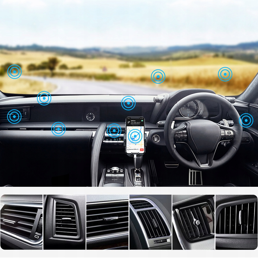 UCHWYT SAMOCHODOWY NA TELEFON SZYBĘ KOKPIT MOCNY Marka Alogy