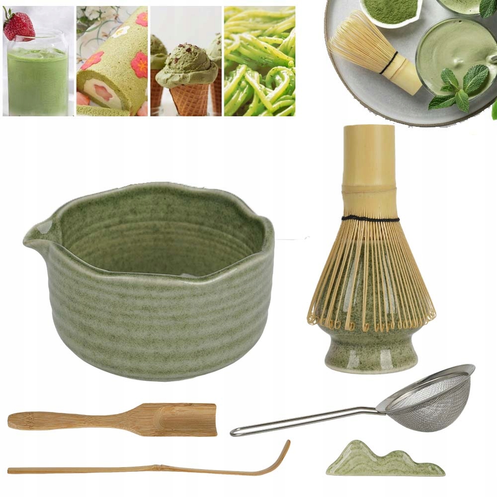 Japoński Zestaw Do Herbaty Miotełka Do Matcha 7-CZĘŚCIOWY Zestaw Do Matcha