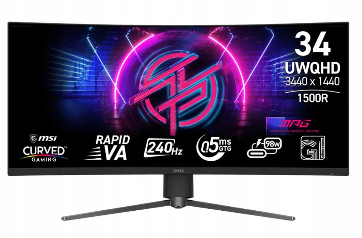Msi LCD Mpg 346CQRF X24, 34", Va, 3440x1440, 240Hz, 0.5ms, Hdmi, …