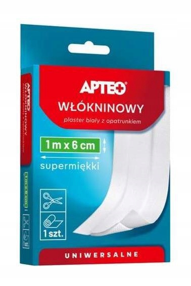 

Apteo Plaster Włókninowy Biały Z Opatrunkiem 1x6