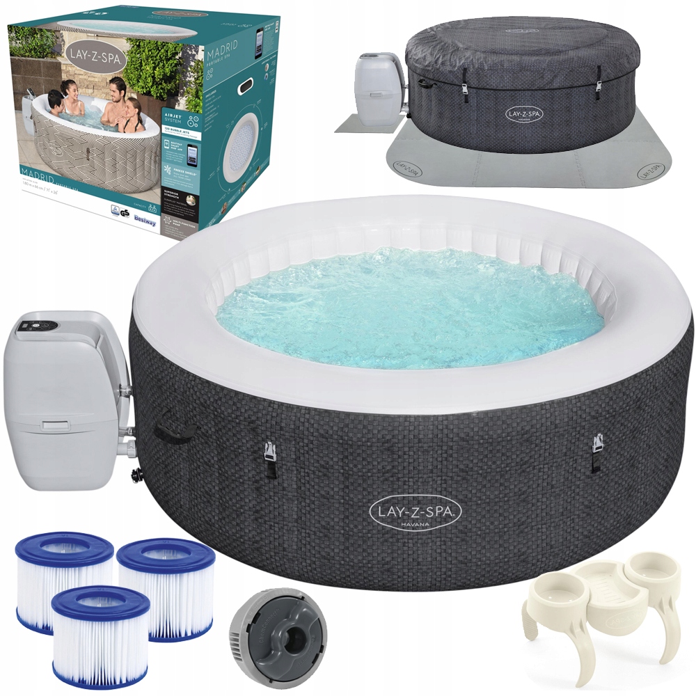 

Bestway jacuzzi Lay-Z-Spa Havana 180x66 10w1 60035