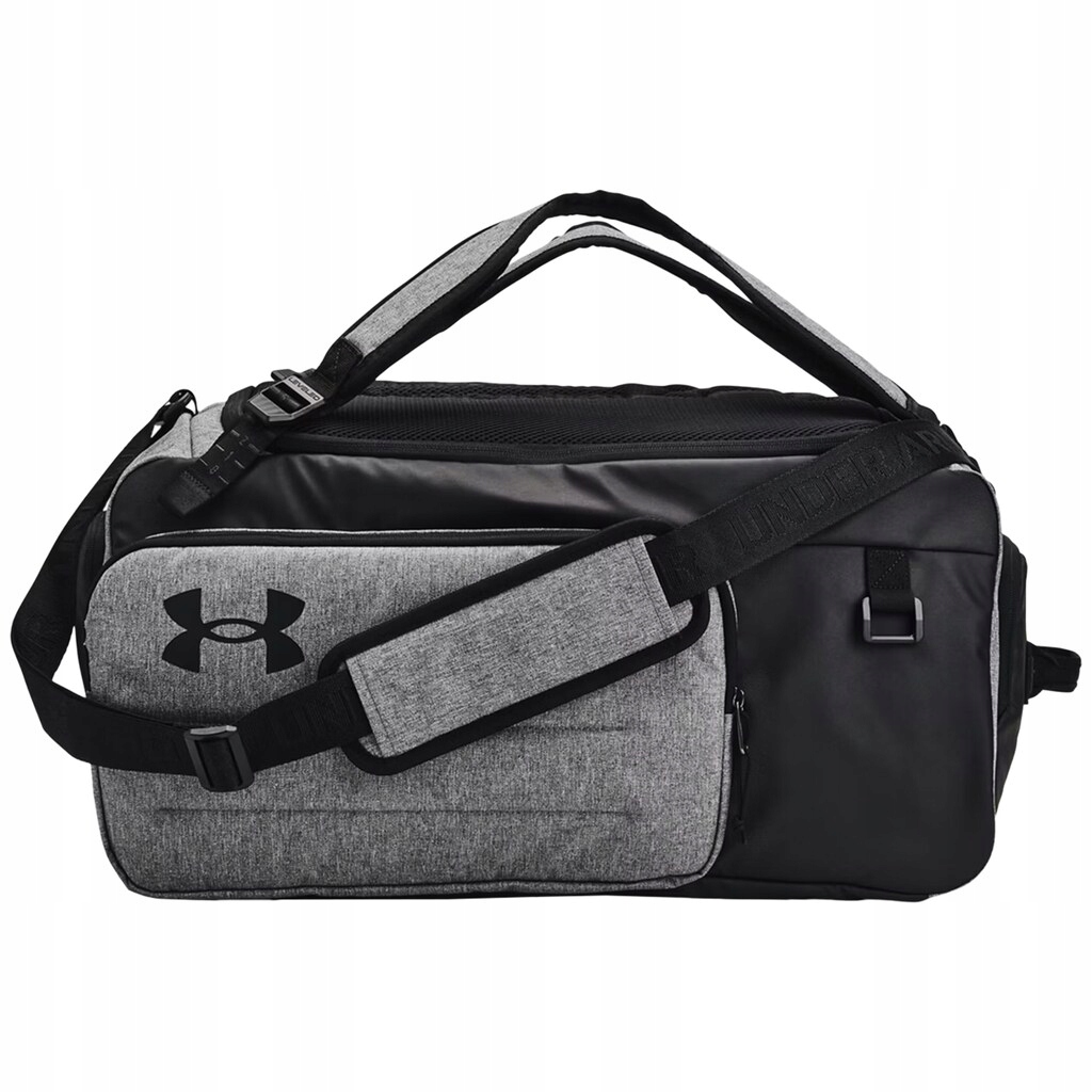 Sportovní taška Under Armour Duo Bp Duffle M 50 l Grey Heather černá