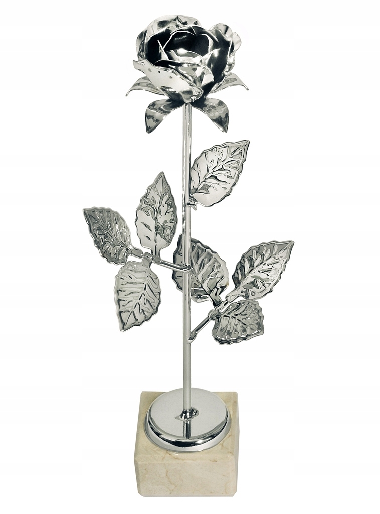 Rose-s Trofeum metalowe Róża, kolor srebrby, wysokość H-290mm (tab.50x2