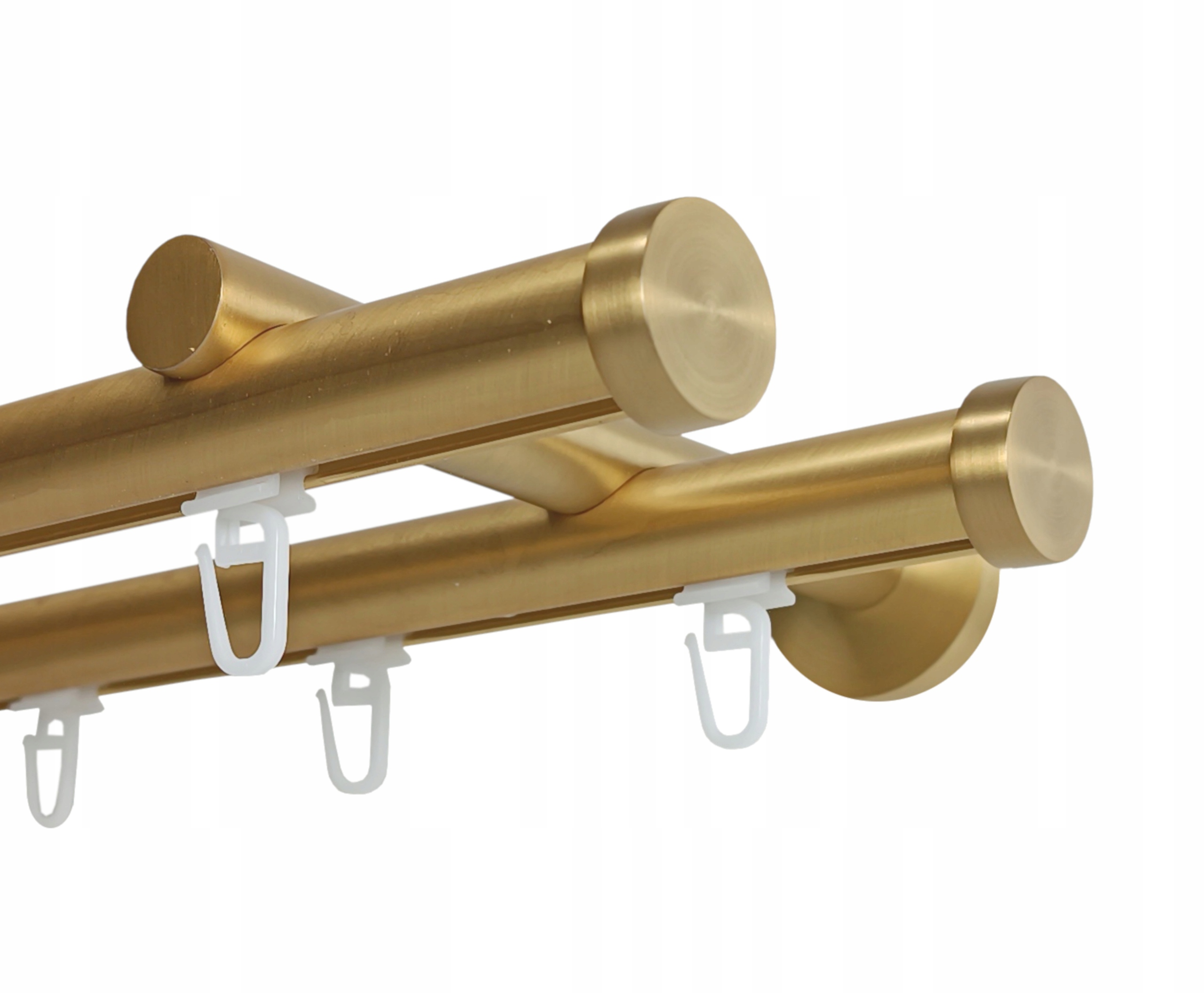 Garnýž Kolejnicový Hliníkový 20+20mm Mosaz Mat 200cm špendlík