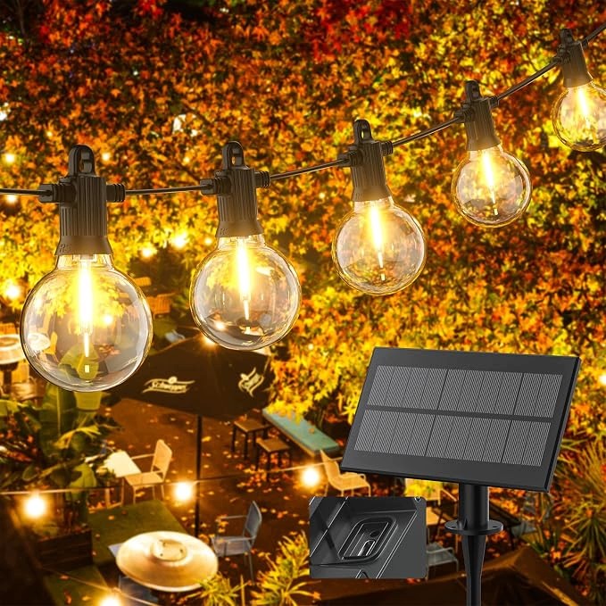 BW60 Solární Led girlanda Kawaya G40 15 m 25+2 IP65 Teplá bílá